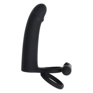 Evolved Gender X Dildo mit Penisring Schwarz 20 cm...