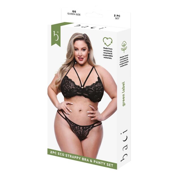 Baci 2-teiliges Set aus BH und Slip Schwarz Queen Size