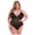 Baci Teddy aus Spitze und Netzstoff Schwarz Queen Size