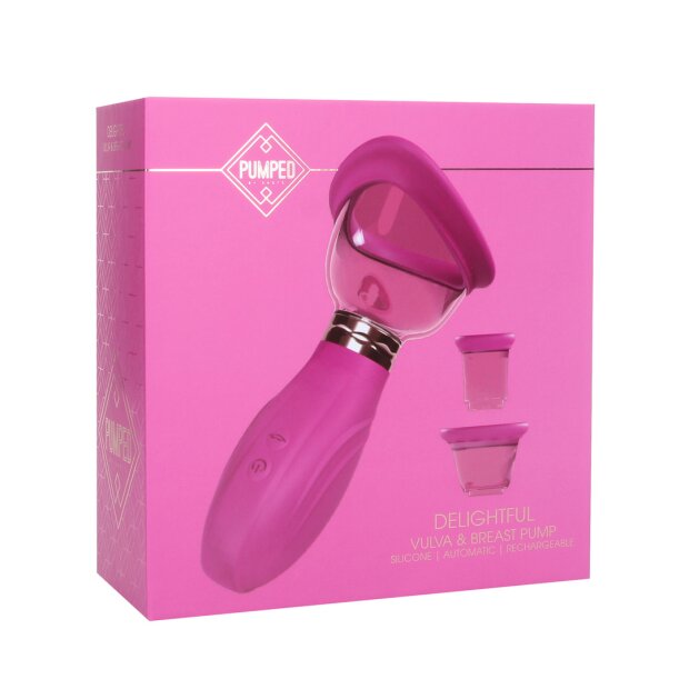 Delightful Rechargeable Vulva and Breast Pump Pink