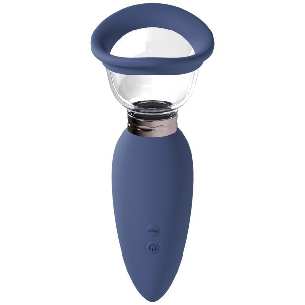 Arousing Rechargeable Vulva and Breast Pump Blue