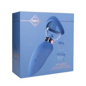 Arousing Rechargeable Vulva and Breast Pump Blue