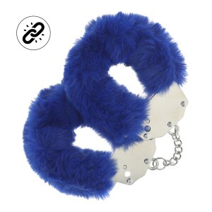 Ouch! Sturdy Fluffy Handcuffs Dark Blue