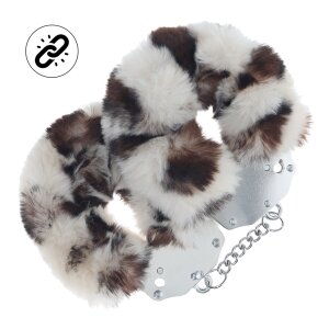 Ouch! Sturdy Fuzzy Handcuffs Winter Leopard