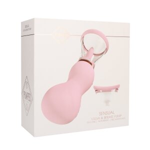Sensual Rechargeable Vulva and Breast Pump Pink