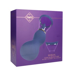Sensual Rechargeable Vulva and Breast Pump Purple