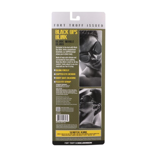 Doc Johnson Masque pour les Yeux Black Ops Blink Noir