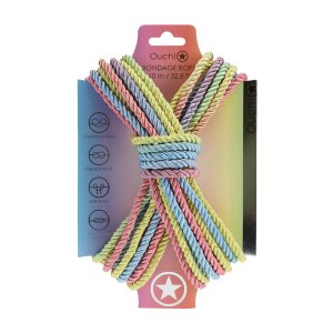 Ouch! Polyester Bondage Seil 10 m Regenbogen