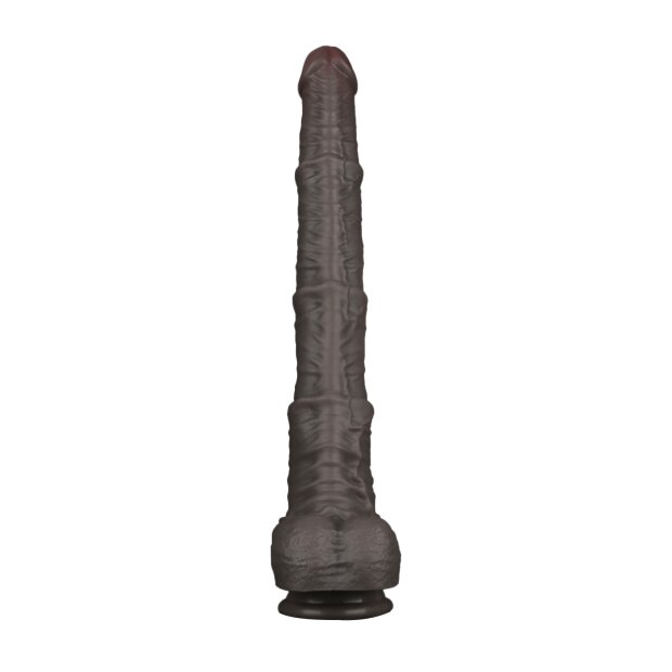 LoveToy Nature Cock Dual Layered Bendable Dildo Black 40.5 cm Ø 5.7 cm
