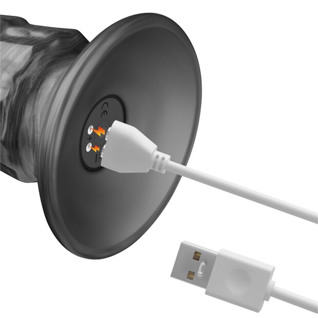 LoveToy Vibrax vibrateur slider avec ventouse gris 36,8 cm Ø 5,3 cm