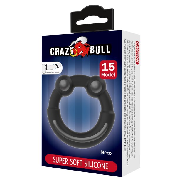 CRAZY BULL Meco Modèle 15 Anneau Pénien Noir Ø 4 cm