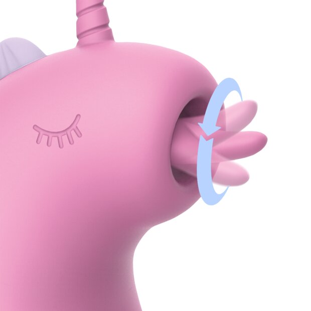 ER Cupcake Unicorn 360° Rotierendes Zungenmassagegerät Pink