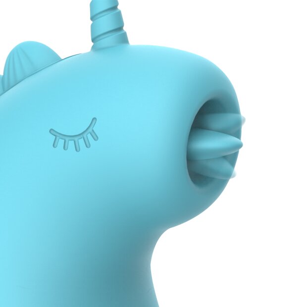 ER Cupcake Unicorn 360° Zungenmassagegerät Blau