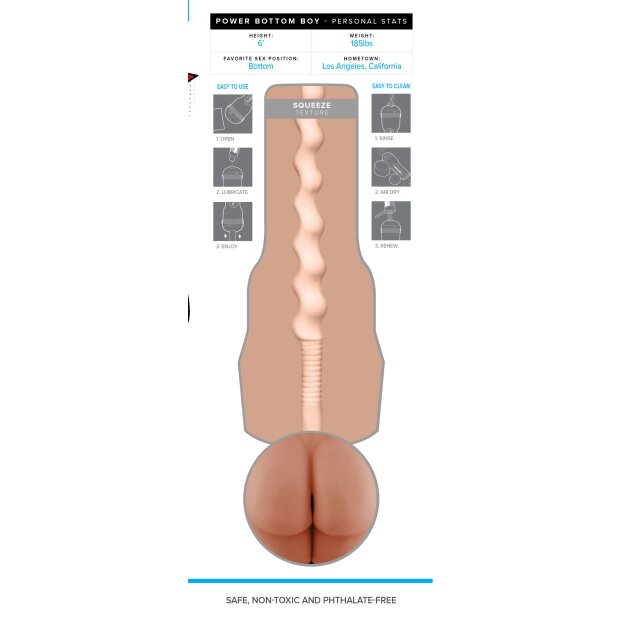 FLESHLIGHT Fleshjack Fantasy Power Bottom Boy Anus Masturbator