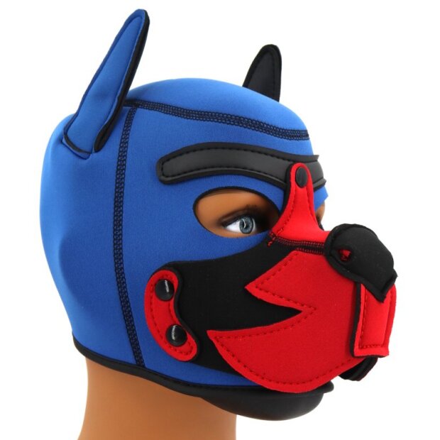 Kinky Puppy Fox Hood Blue Red