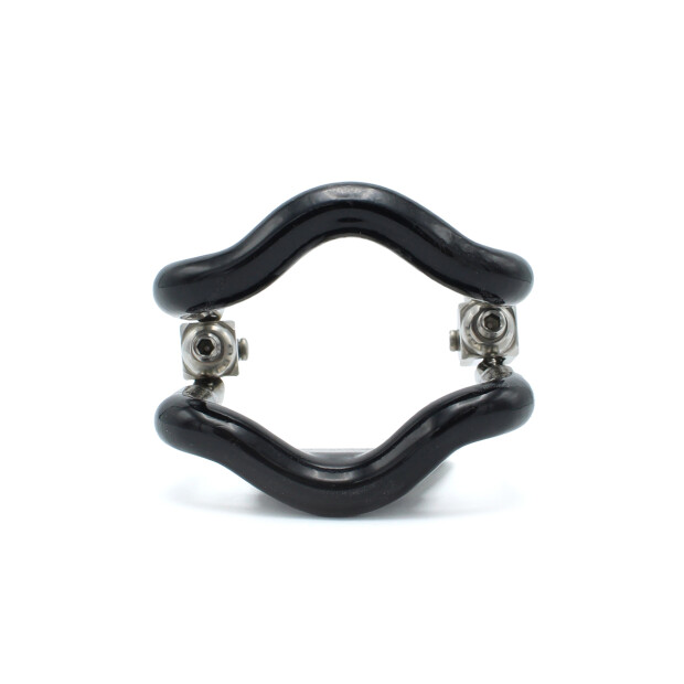 Kiotos Stahl Jaw Lock mit elastischer Beschichtung Schwarz Silber