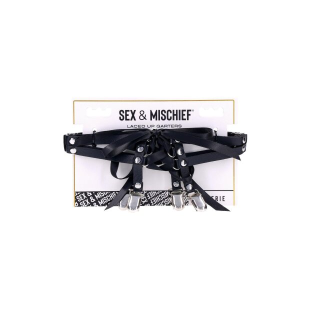 Sportsheets Lace Up Strumpfbänder Schwarz One Size