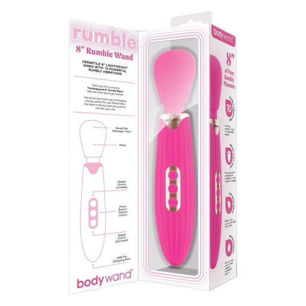 Bodywand Rumble Wand 8 Inch Hot Pink