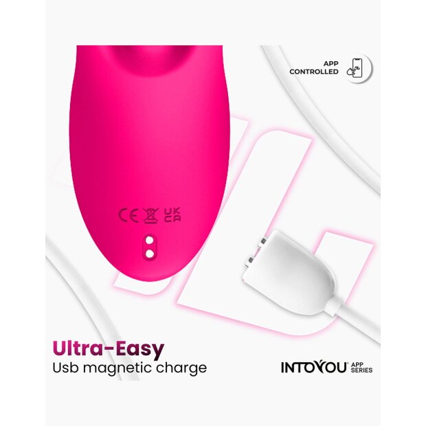 IY Derek Vibrator with Finger Motion and App Control Pink 18 cm Ø 5.5 cm