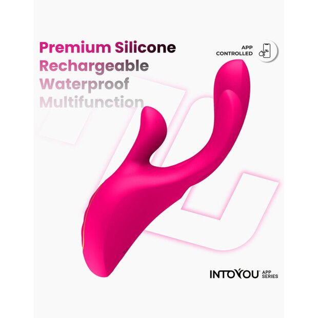 IY Derek Vibrator with Finger Motion and App Control Pink 18 cm Ø 5.5 cm