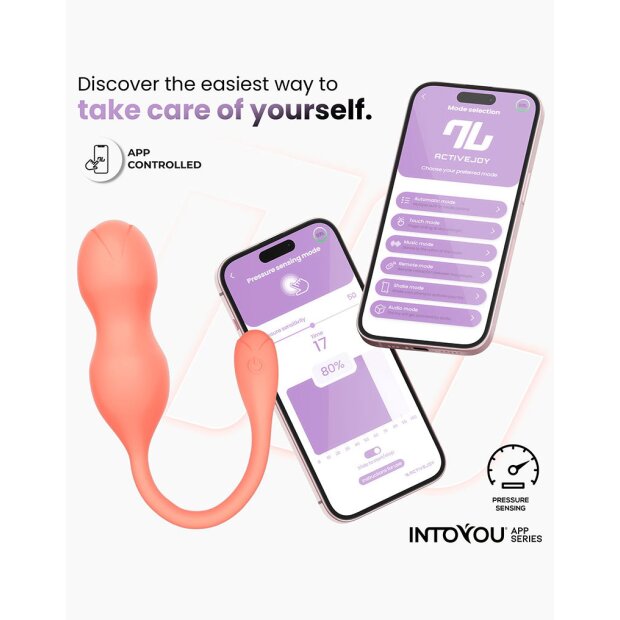 IY Kyra Beckenbodentrainer mit App-Steuerung Orange Ø 3 cm