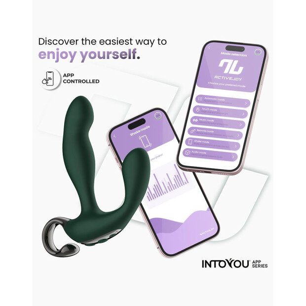 IY Greeny Prostata Massager mit Vibration und App-Steuerung Grün Ø 2,5 cm