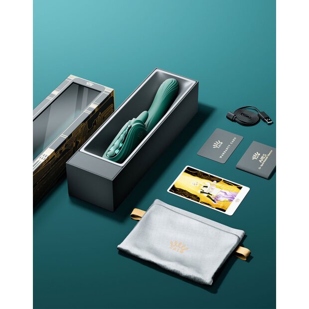 Zalo Ares G-Spot Rabbit Vibrator App Control 24,6 cm Green