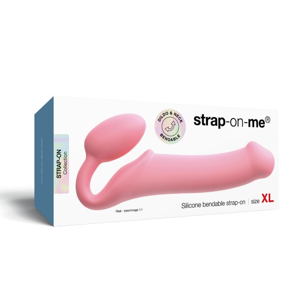 Strap-On-Me gode strap-on flexible rose 16,2 cm