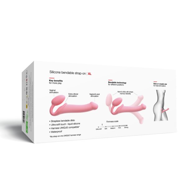 Strap-On-Me gode strap-on flexible rose 16,2 cm