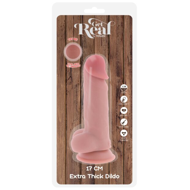 TOYJOY Deluxe Dual Density Thick Dildo 17 cm ø 4,5 cm Beige
