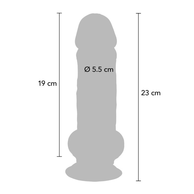 TOYJOY Deluxe Dual Density Dicker Dildo 23 cm ø 5,5 cm Beige