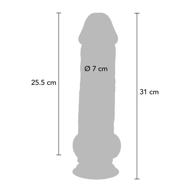 TOYJOY Deluxe Dual Density Dicker Dildo 31 cm ø 7 cm Beige