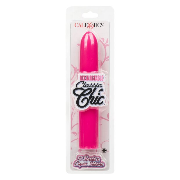 CalExotics Classic Chic Wiederaufladbarer Vibrator Pink 17,8 cm Ø 3,3 cm