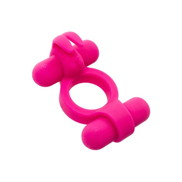CalExotics Rockin Rabbit Anneau Pénien Vibrant Rechargeable Rose Ø 3,8 cm