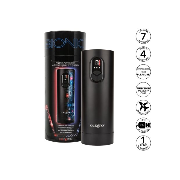 CalExotics Bionic Vibro Stroker 27,25 cm Black