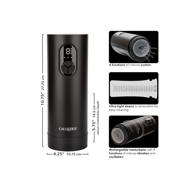 CalExotics Bionic Vibro Stroker 27,25 cm Black