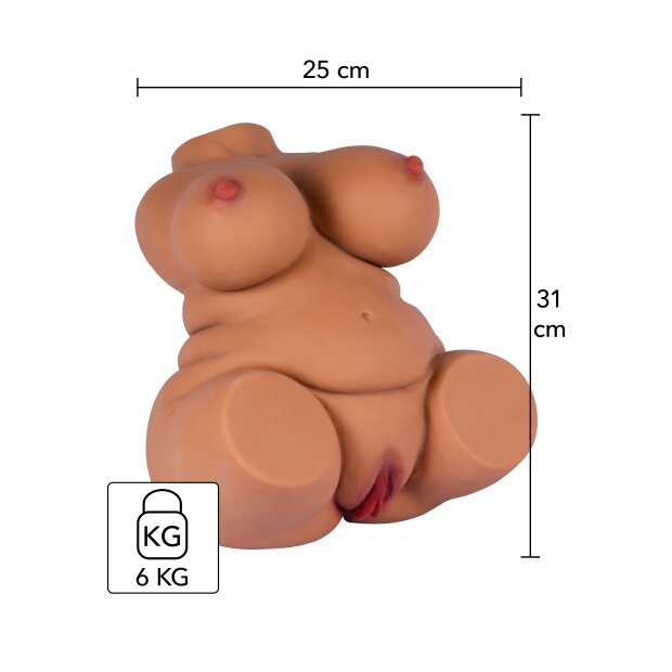 Hidden Desire Fat Fuck Queen Masturbateur 6 kg 31 cm Brun