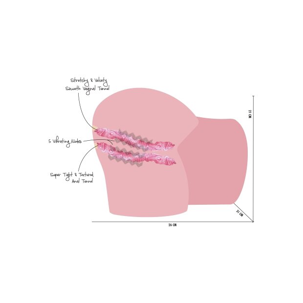 Hidden Desire  Baise ma chatte en chaleur 8,5 kg 21 cm Beige