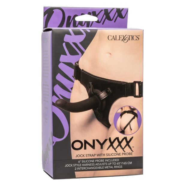 CalExotics Jock Strap-On with Silicone Dildo Black 15.3 cm Ø 3.8 cm Waist 165 cm