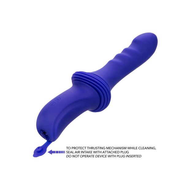 CalExotics Sex Machine Cadre à pousser nervuré 29,25 cm violet