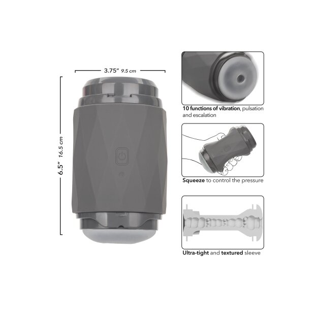 CalExotics Vibro Squeeze Stroker 16,5 cm Black