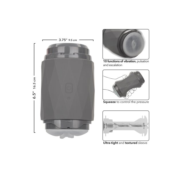 CalExotics Vibro Squeeze Pussy 16,5 cm Black