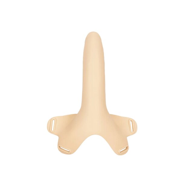 CalExotics Silikon Strap-on Dildo mit Kopfband Beige 14 cm