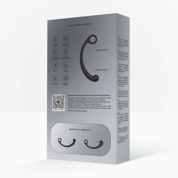 SNAIL VIBE AXI Varita Spot con Movimiento de Dedo - Granito Negro