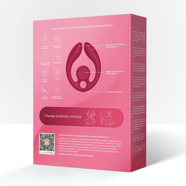 SNAIL VIBE GIZI Duo Estimulador Doble para Parejas Burdeos