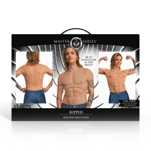 XR Brands Ripped Pecho Masculino de Silicona Grande L
