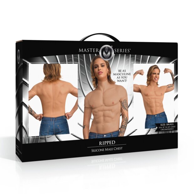 XR Brands Ripped Pecho Masculino de Silicona Pequeño S