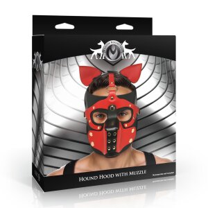 XR Brands Hound Hood with Muzzle Black/Red