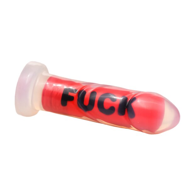 XR Brands FUCK Silicone Dildo Red 18,5 cm