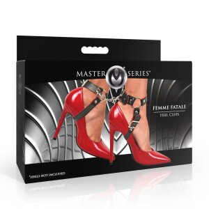 XR Brands Femme Fatale Heel Cuffs Black/Red